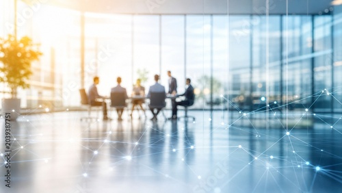 Abstract Corporate Collaboration Background