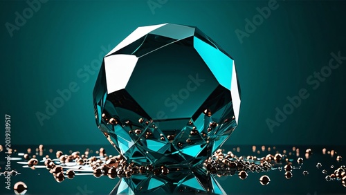 Abstract Crystal Glass Reflection