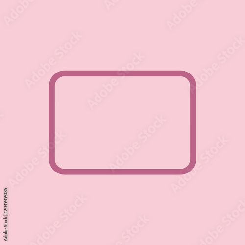 Slika na platnu A simple rectangular frame centered on a soft pink background