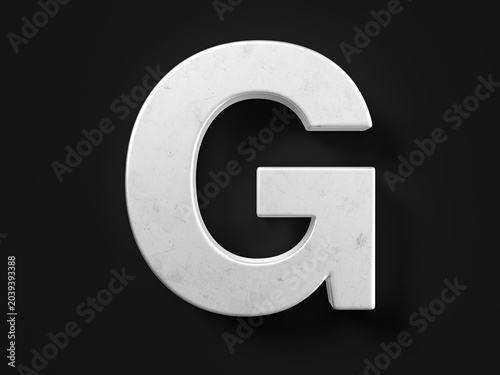 Metal letter G
