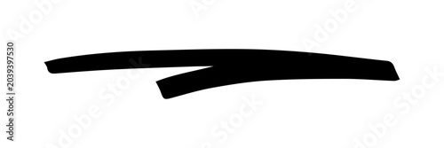 Hand drawn scribble underline made with marker pen vector. Highlight line and emphasis stroke with marker