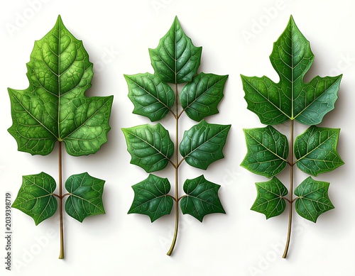 Green leaf branches