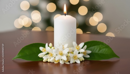candles and flowers