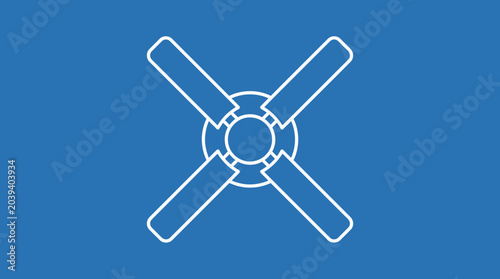 Bild auf Leinwand Ceiling Fan Icon, Ventilation, Airflow, Modern Design