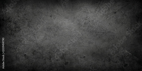 Bild auf Leinwand Dark grunge wall background with aged concrete texture and rough vintage surface