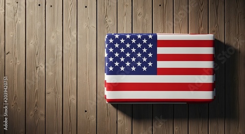 American flag, USA flag, United States patriotism, wooden background, national symbol