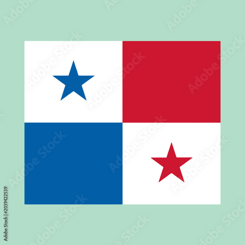 Tableau sur toile A square graphic featuring four quadrants with stars and colors