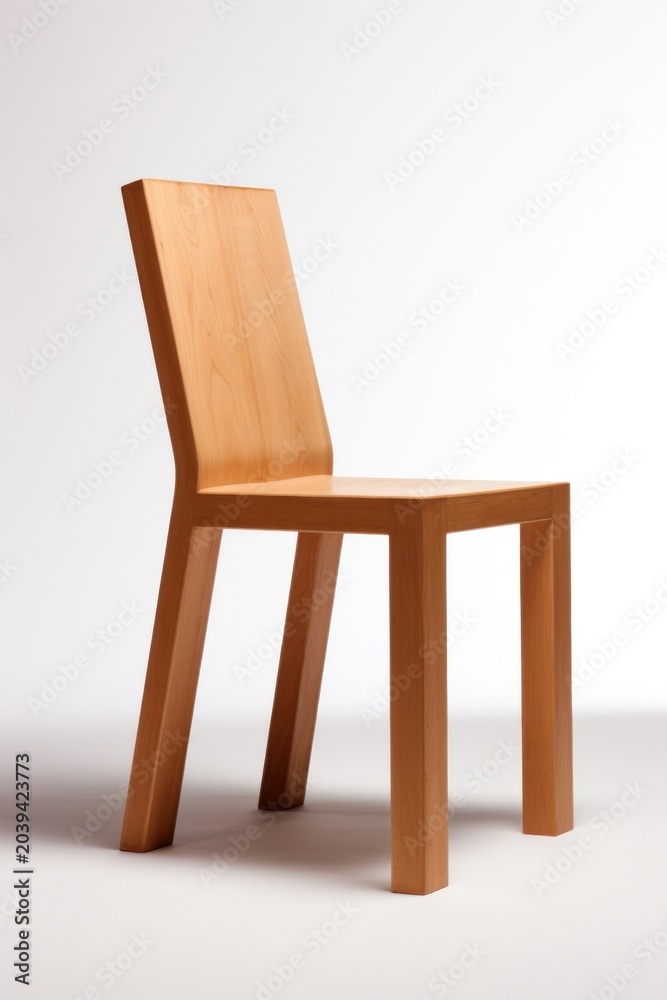 Fototapeta premium Chair furniture wood white background.