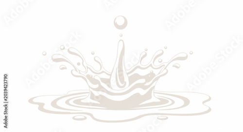 Tableau sur toile Milk Splash Crown