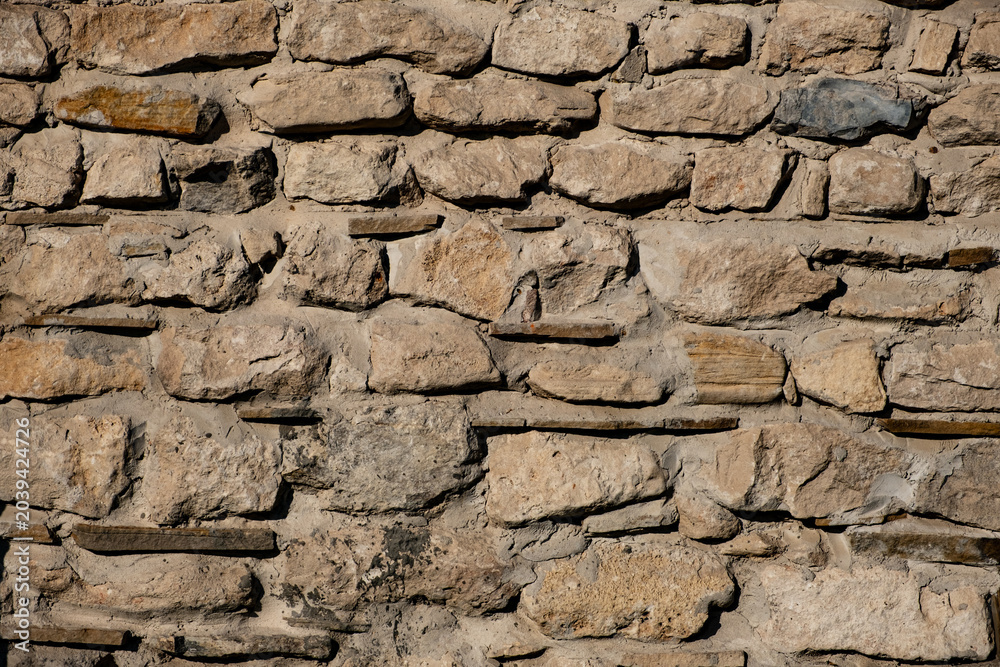 Fototapeta premium Old medieval stone wall texture backgound