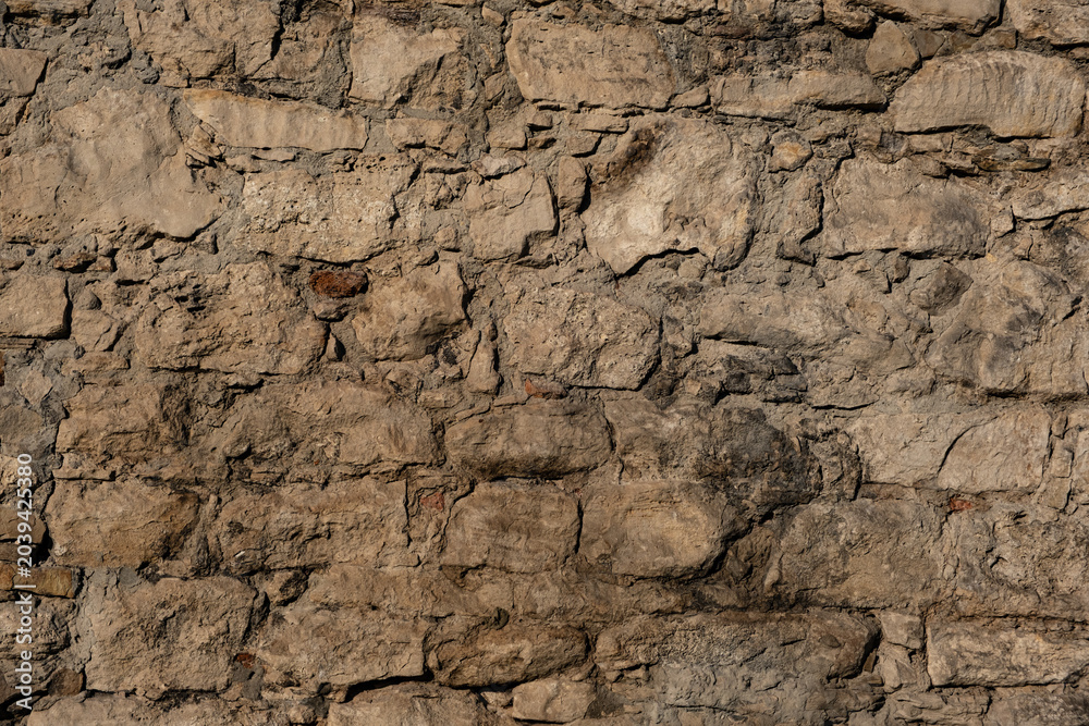 Fototapeta premium Old medieval stone wall texture backgound