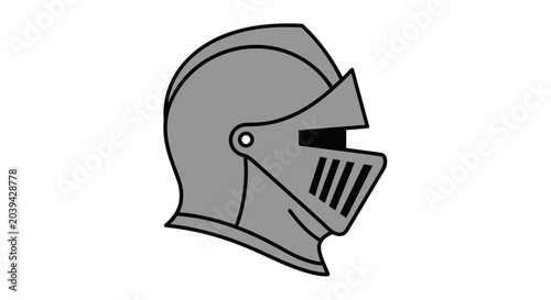 Foto Medieval Knight Helmet Icon Graphic Illustration