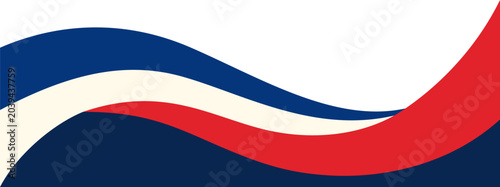 Juneteenth Wavy Flag Corner. Vector Isolated