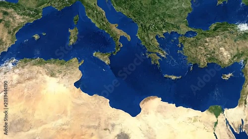 A view of the planet from deep space showing vast oceans
