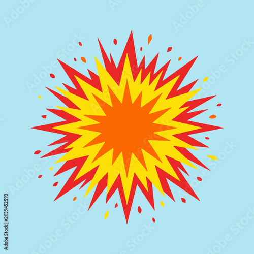 Εκτύπωση καμβά A vibrant graphic illustration of a colorful starburst explosion effect