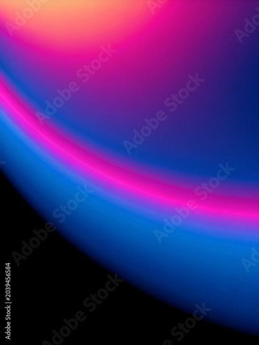 Photos Futuristic neon background featuring pink yellow and blue gradient glow on dark