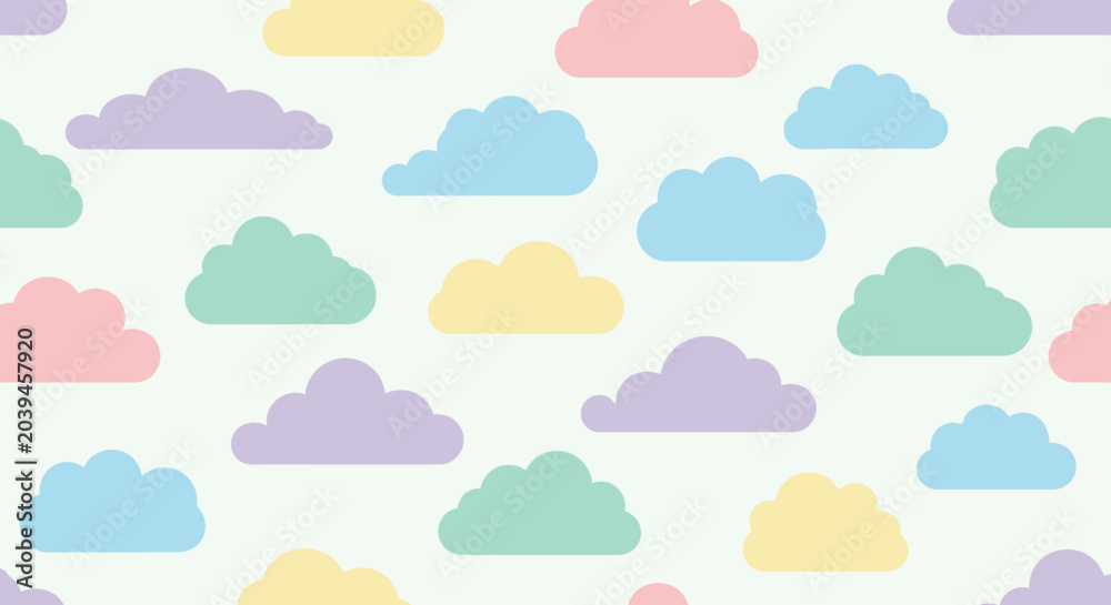 Obraz premium Colorful clouds in pastel hues.