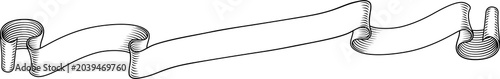 Scroll banner ribbon parchm...