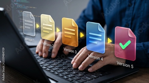 Document Revision Management and Version Control System with Change Tracking and Collaborative Editing