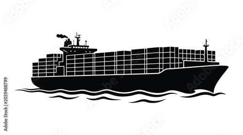 фотографія cargo ship silhouette vessel transport marine watercraft