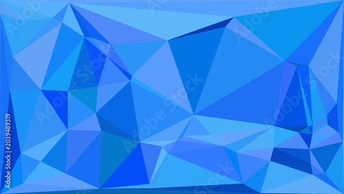 Fotografía Modern abstract blue geometric background featuring a series of sharp triangular facets and polygons