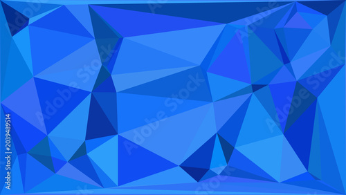 Abstract blue geometric background with triangular shapes and modern low poly design for digital projects.