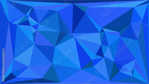 Dynamic blue abstract background with geometric triangle shapes for creative digital presentation.