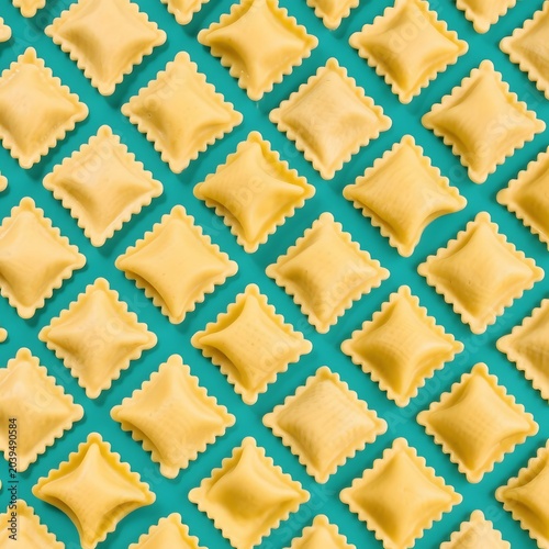 4k high quality Ai generative HD photo realistic background wallpaper food set seamless pattern rotelli food pasta symmetrical symmetric Italian macaroni makaroni ravioli sun photography