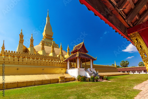Canvas Print Pha That Luang, Vientiane, Laos