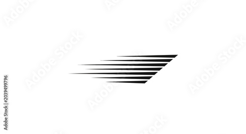 Canvas Print Motion lines speed abstract symbol.