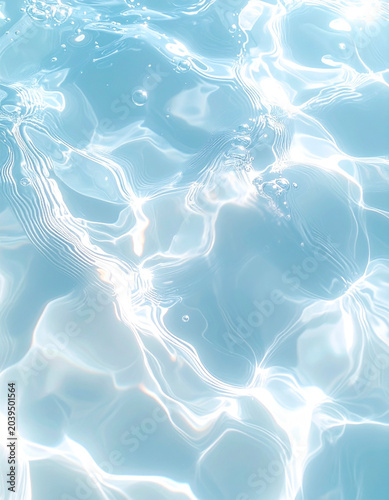 水 波紋　透き通った 水面 波 青 テクスチャ 背景 Generative AI