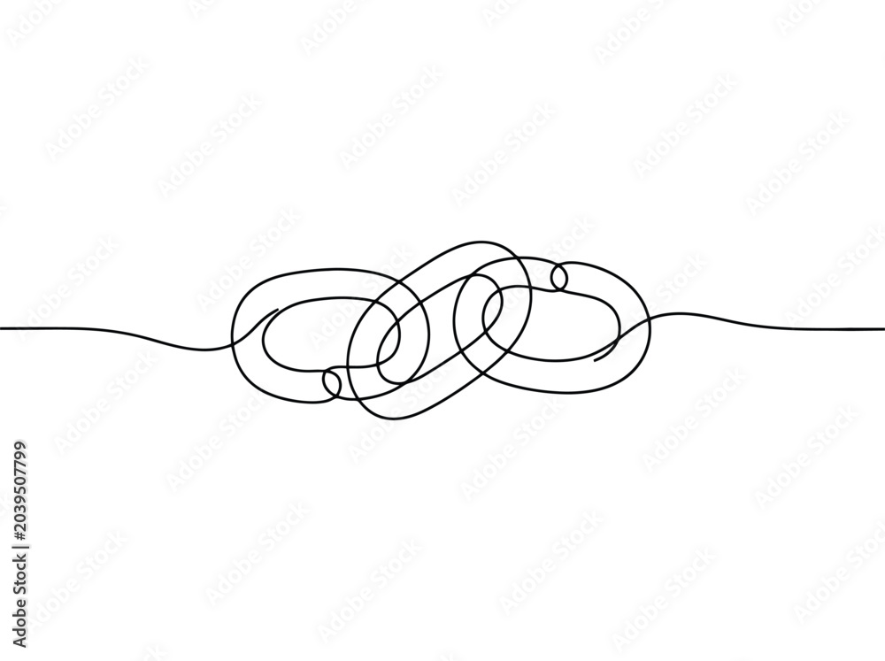 Obraz premium Abstract black line art knot symbolizing complexity and confusion with a contemplative mood