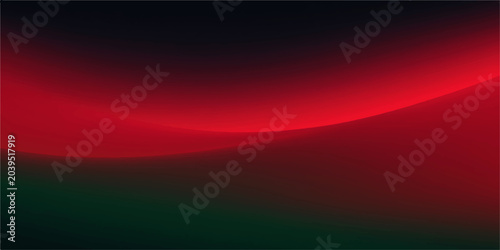 Obraz na plátně Abstract red and green background featuring a glowing wave design with smooth mo