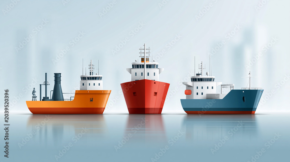 Fototapeta premium modern oil export business concept with tanker logistics and commodity trading environment