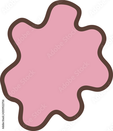 Принти на полотні Lumpy Amoeba Outline Shape