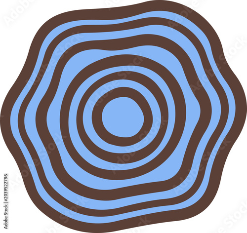 Wobbly Concentric Ripple Swirl