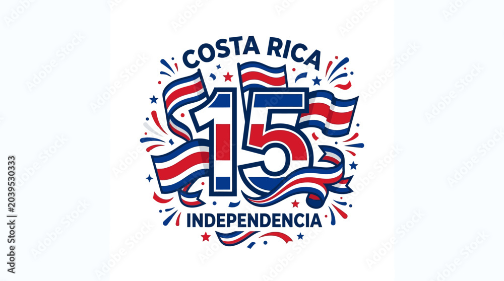 Obraz premium Colorful Independence Day Celebration in Costa Rica