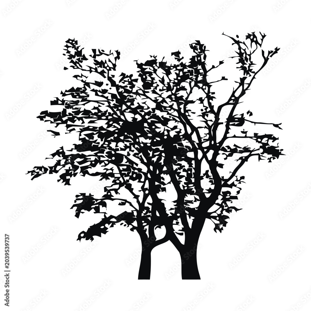 Fototapeta premium Clean Cut Abstract Branch Graphic Icon