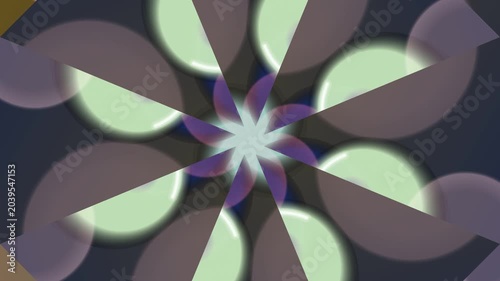 Vibrant purple and green flower blooms in dark background with radial design
