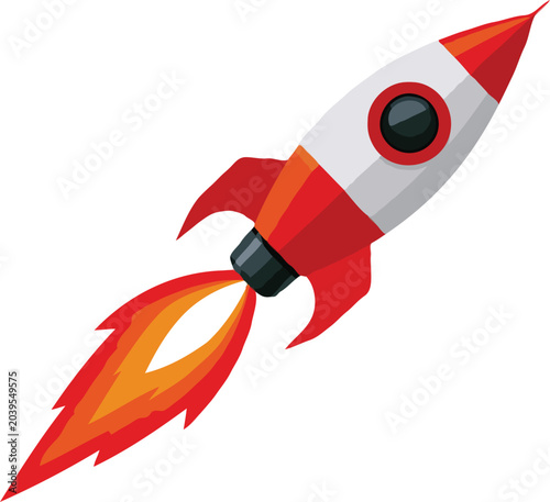 Rocket flat vector art