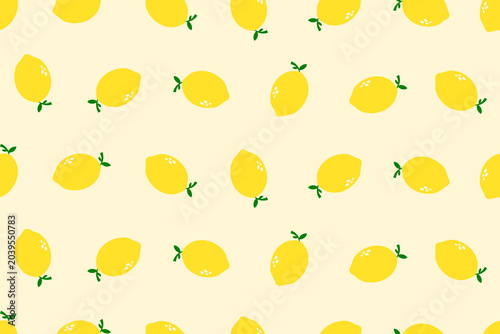 Billede på lærred seamless pattern of lemon