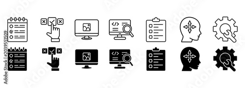 Tableau sur toile Software development life cycle icon set