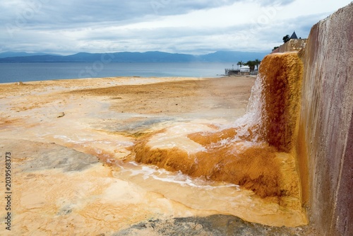 Thermal spring water, spa, Loutra Edipsou, Edipsos, Aedipsos, Aedipsou, Istiea-Edipsos, Euboea Island, Central Greece, Greece