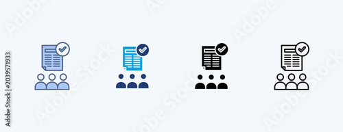 Photos Briefing Multiple Icon Illustration Vector