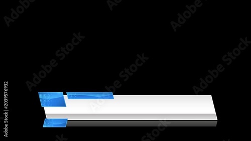 News lower third with transparent background for television and stream channel.