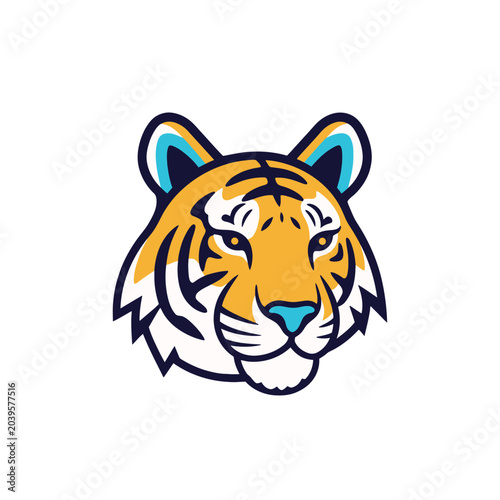 Tiger Head Mascot Illustration