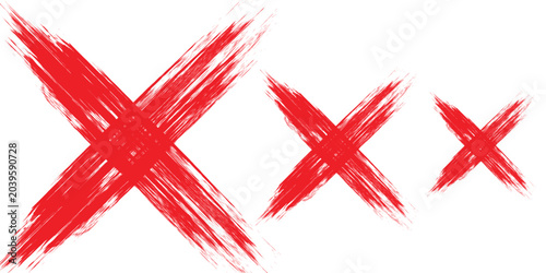 Photos Red cross x vector icons set. No wrong delete symbol ps 10
