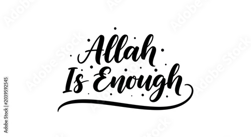 Bild auf Leinwand Allah Is Enough Arabic Calligraphy Islamic Quote