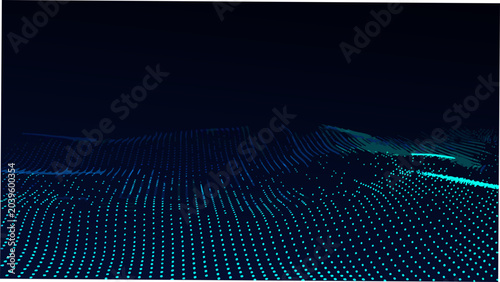 Foto a vast field of dots arranged in undulating waves digital art pattern abstract b