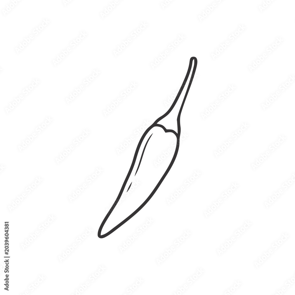 Obraz premium Chili pepper vector illustration, flat design